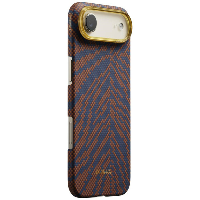 Калъф PITAKA Edge Case Breath of Veins за iPhone Air, наситен оранжев
