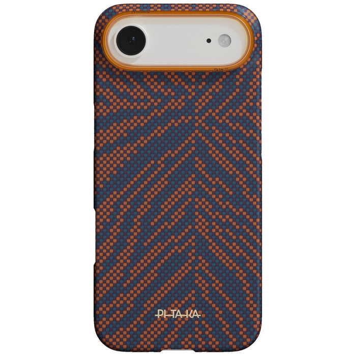 Калъф PITAKA Edge Case Breath of Veins за iPhone Air, наситен оранжев