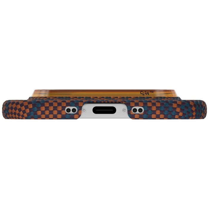 Калъф PITAKA Edge Case Breath of Veins за iPhone Air, наситен оранжев