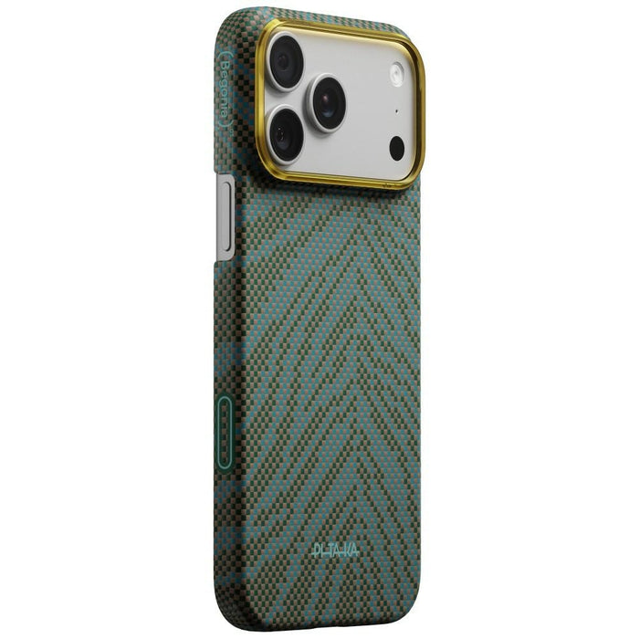 Калъф PITAKA Edge Case Breath of Veins за iPhone 17 Pro Max, dive green