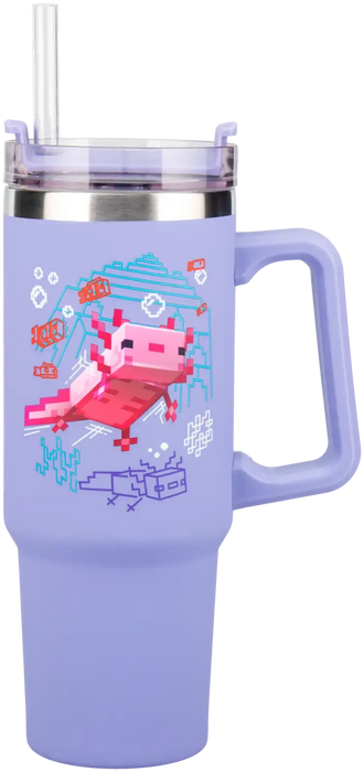 Чаша Paladone: Minecraft - Purple 900ml Multiway Travel Cup Straw,  PP14948MCF