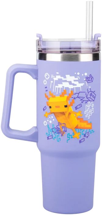 Чаша Paladone: Minecraft - Purple 900ml Multiway Travel Cup Straw,  PP14948MCF