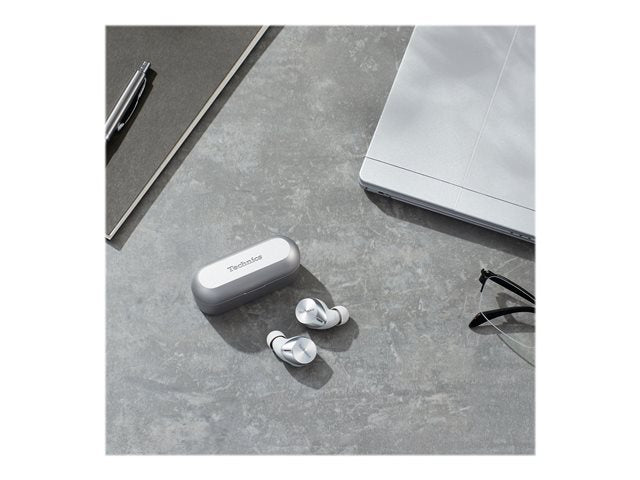TECHNICS True Wireless слушалки Bluetooth Multipoint Pairing Гласови асистенти IPX4 Hi-Res сребрист цвят