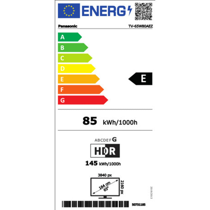 Смарт телевизор Panasonic TV65W80AEZ 65" 4K Ultra HD HDR QLED