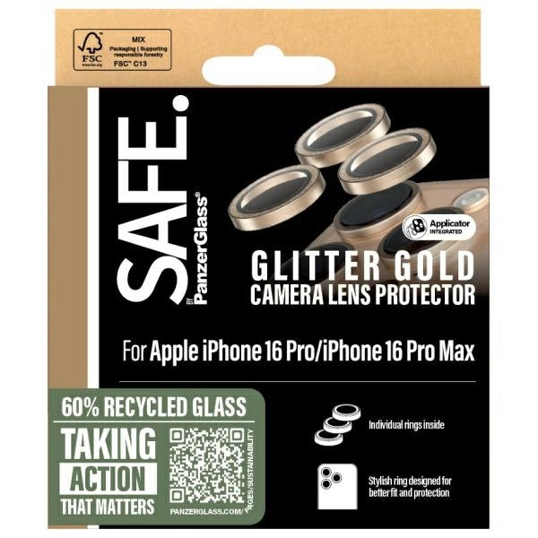 SAFE от PanzerGlass iPhone 16 Pro 6.3" / 16 Pro Max 6.9" Протектор за обектив златен/бляскав златен SAFE95895