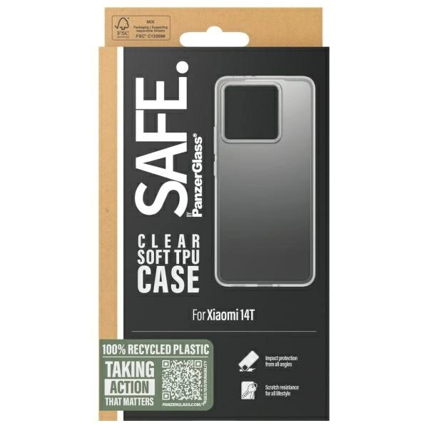 Калъф SAFE by PanzerGlass за Xiaomi 14T - прозрачен