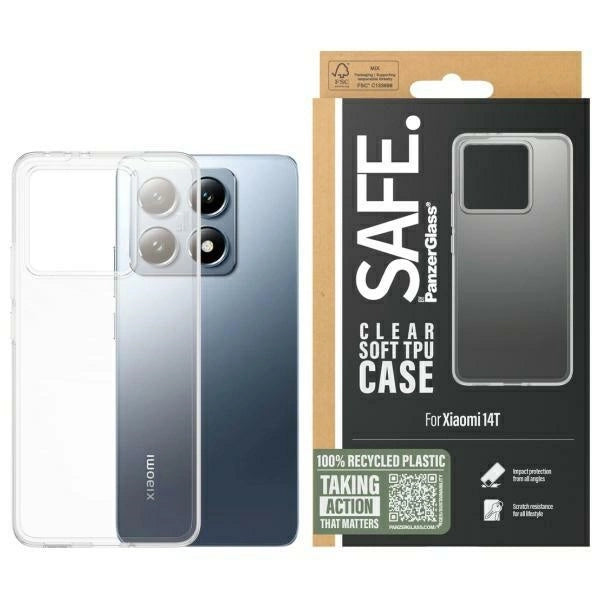 Калъф SAFE by PanzerGlass за Xiaomi 14T - прозрачен