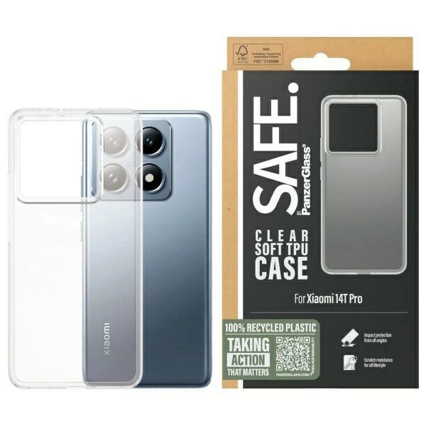 Калъф SAFE by PanzerGlass за Xiaomi 14T Pro - прозрачен