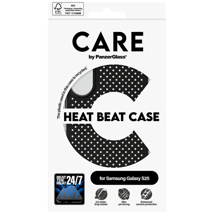 CARE by PanzerGlass Feature Heat Beat Case за Samsung Galaxy S25 - черен