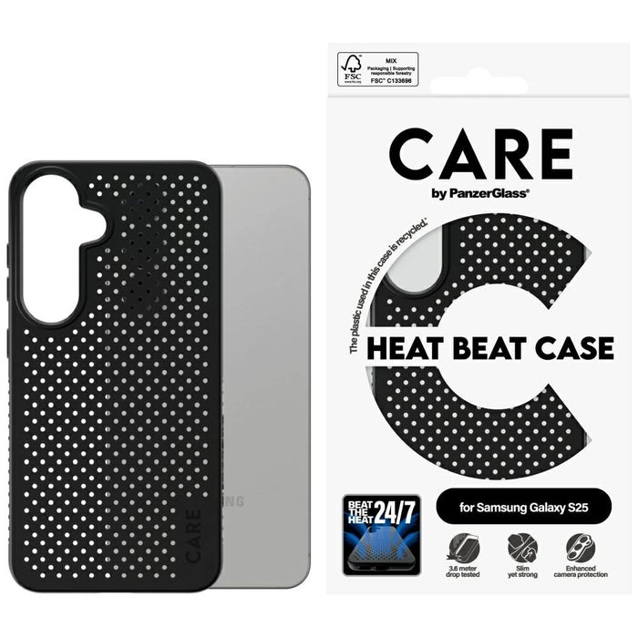 CARE by PanzerGlass Feature Heat Beat Case за Samsung Galaxy S25 - черен