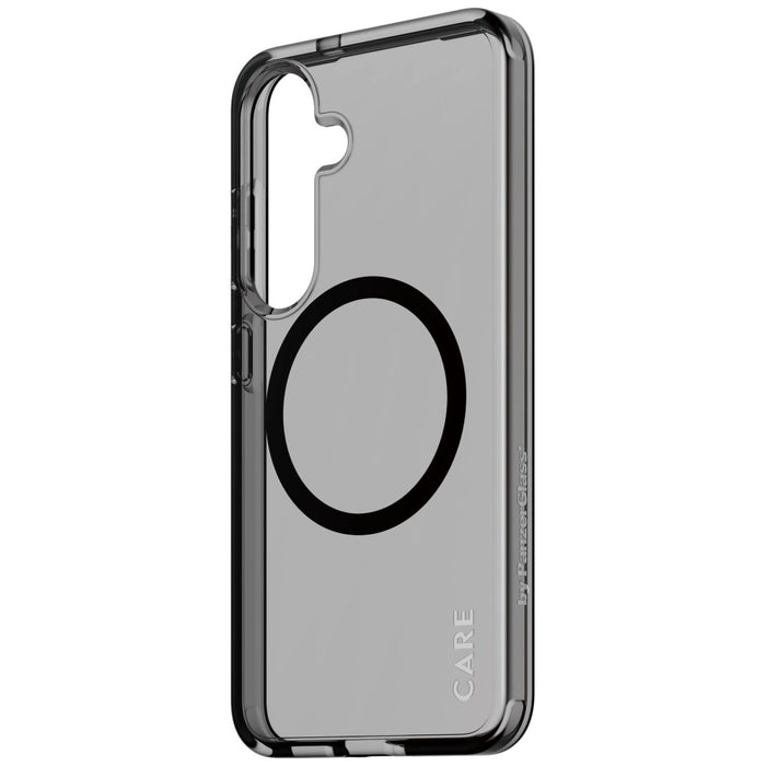 CARE by PanzerGlass Flagship Urban Combat черен QI калъф за Samsung Galaxy S25 - полупрозрачен Smoke