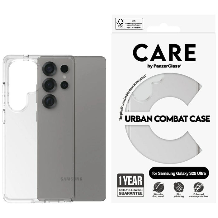 Водещ градски боен калъф CARE by PanzerGlass за Samsung Galaxy S25 Ultra - прозрачен