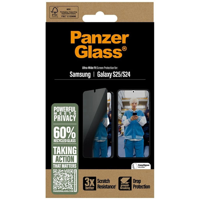 PanzerGlass Ultra-Wide Fit Privacy Glass за Samsung Galaxy S25