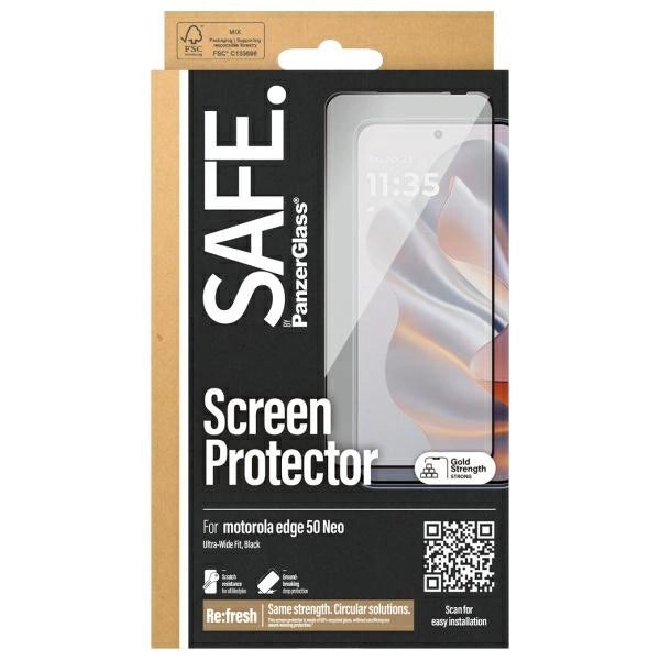 SAFE от PanzerGlass Ultra-Wide Fit Tempered Glass за Motorola Edge 50 Neo