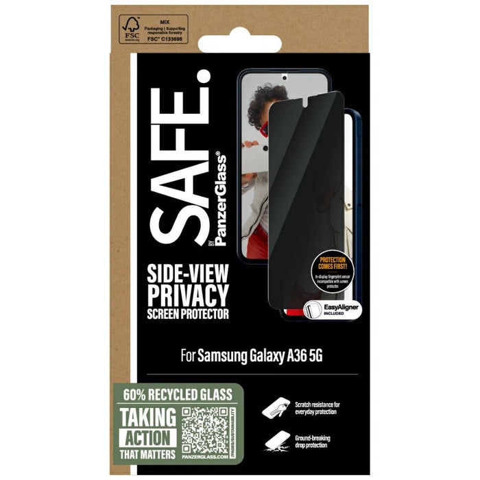 SAFE от PanzerGlass Ultra-Wide Fit Privacy Glass за Samsung Galaxy A36 5G