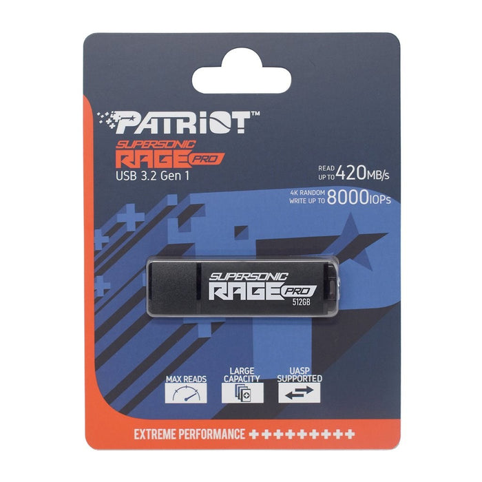 Patriot Memory PEF512GRGPB32U USB флаш устройство 512 GB USB Type-A 3.2 Gen 1 (3.1 Gen 1) Черен