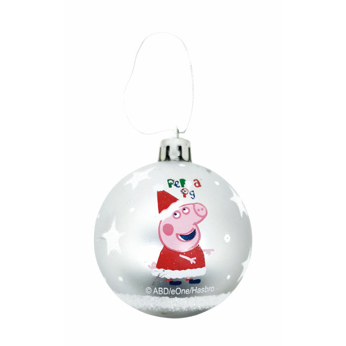 Коледна топка Peppa Pig Cosy corner Сребрист 10 броя Пластмаса (Ø 6 cm)