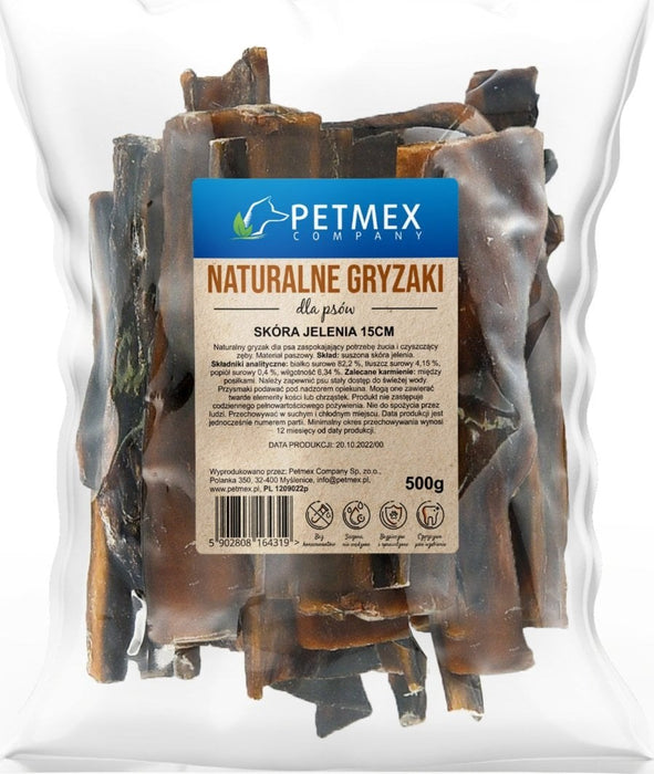 PETMEX Кожа от елен - лакомство за кучета - 500гр
