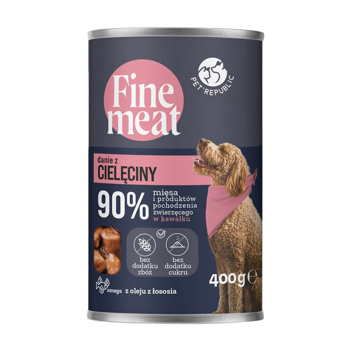 PET REPUBLIC Fine Meat Телешко ястие - мокра храна за кучета - 400гр