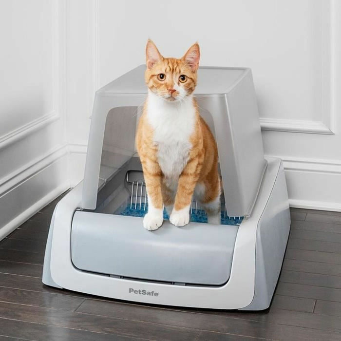 Пясъчник за Котки PetSafe Самопочистване 15 x 70 x 48,5 cm Бял Пластмаса