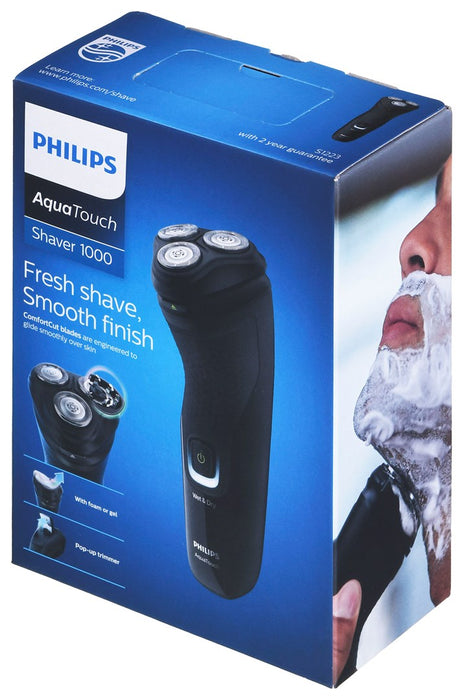 Philips 1000 series S1223/41 Мъжка самобръсначка Ротационна самобръсначка Тример Черен