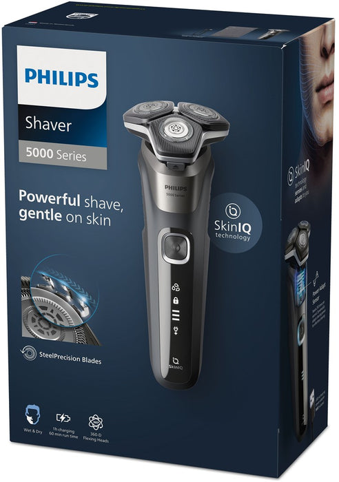 Philips SHAVER Series 5000 S5887/10 Електрическа самобръсначка за мокро и сухо бръснене и мека торбичка