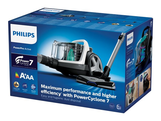 Philips Прахосмукачка без торба PowerPro Active, PowerCyclone 7