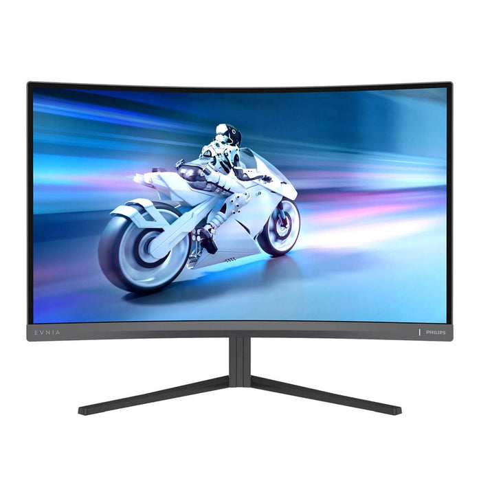 Philips Evnia 27M2C5500W, 27" Curved 1000R, Fast VA, WLED, 2560x1440@240Hz, 1ms GtG, 0.5ms MPRT, 400cd m/2, 3000:1, Mega Infinity DCR, Adaptive Sync, FlickerFree, LowBlue Mode, Tilt, Регулиране на височината, завъртане, 2xHDMI, 2xDP, USB хъб