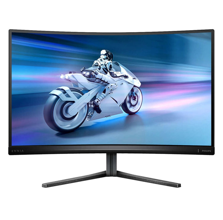 Philips Evnia 27M2C5500W, 27" Curved 1000R, Fast VA, WLED, 2560x1440@240Hz, 1ms GtG, 0.5ms MPRT, 400cd m/2, 3000:1, Mega Infinity DCR, Adaptive Sync, FlickerFree, LowBlue Mode, Tilt, Регулиране на височината, завъртане, 2xHDMI, 2xDP, USB хъб