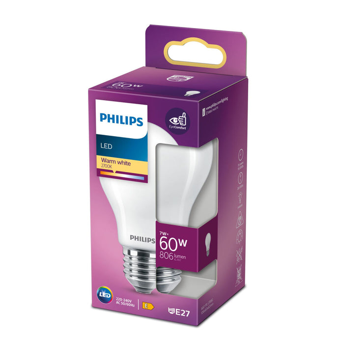 LED крушка Philips Equivalent  E27 60 W E (2700 K)