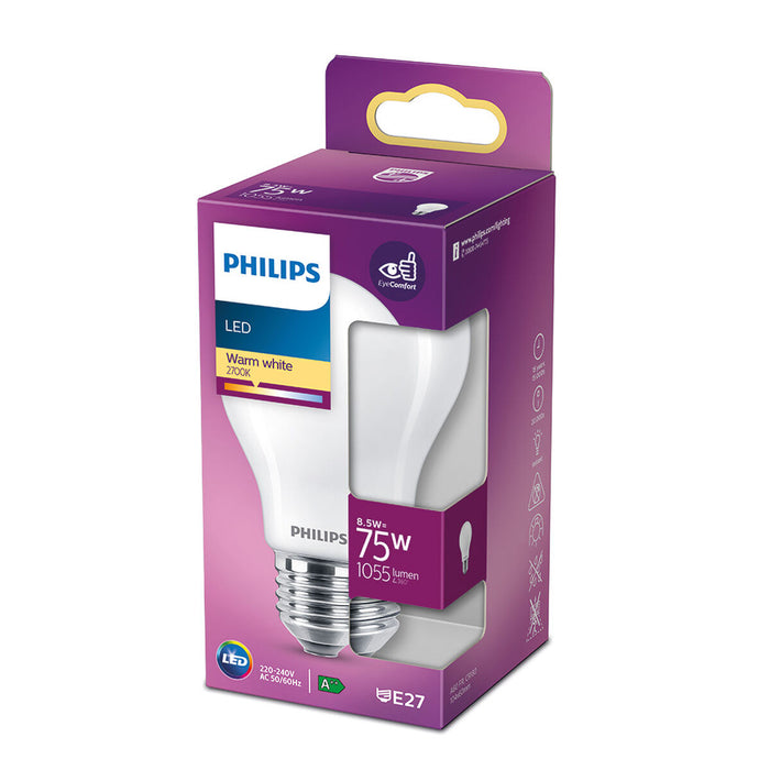 LED крушка Philips ø 6,6 x 10,4 cm E 8,5 W E27 1055 lm Ø 6 x 10,4 cm (2700 K)