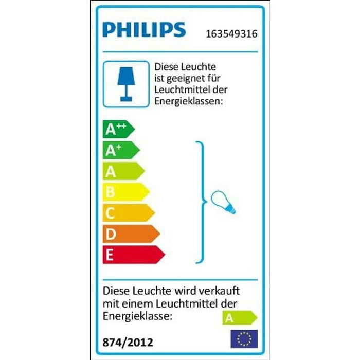Шамандура Philips 16354/93/16 Антрацит 12,1 x 80,2 x 12,1 cm Алуминий Пластмаса (4000 K) (Топло Бяло) (2700 K)
