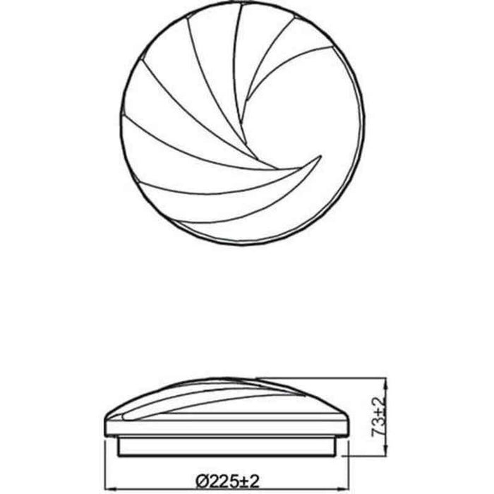 Полилей Philips Shell Ø 25 cm Бял 10 W Метал/Пластмаса (4000 K)