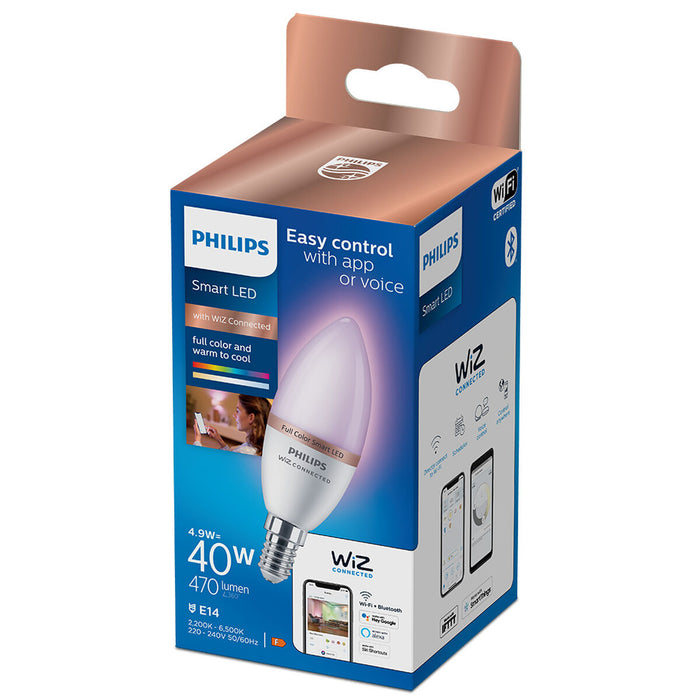 LED крушка Philips Wiz Full Colors F 40 W 4,9 W E14 470 lm (2200-6500 K)