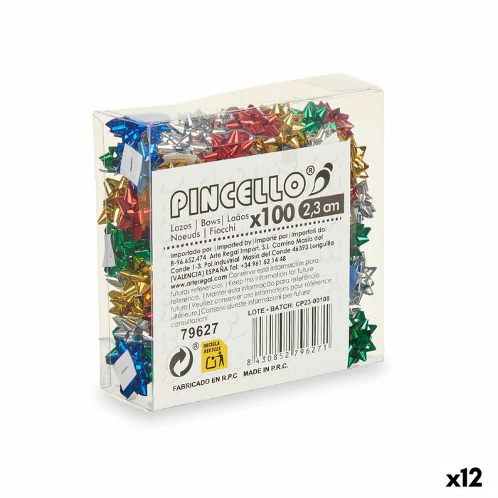 Примка Pincello 3 3 PVC 2,3 cm 12 x 12 x 4 cm Блясък Многоцветен (12 броя)