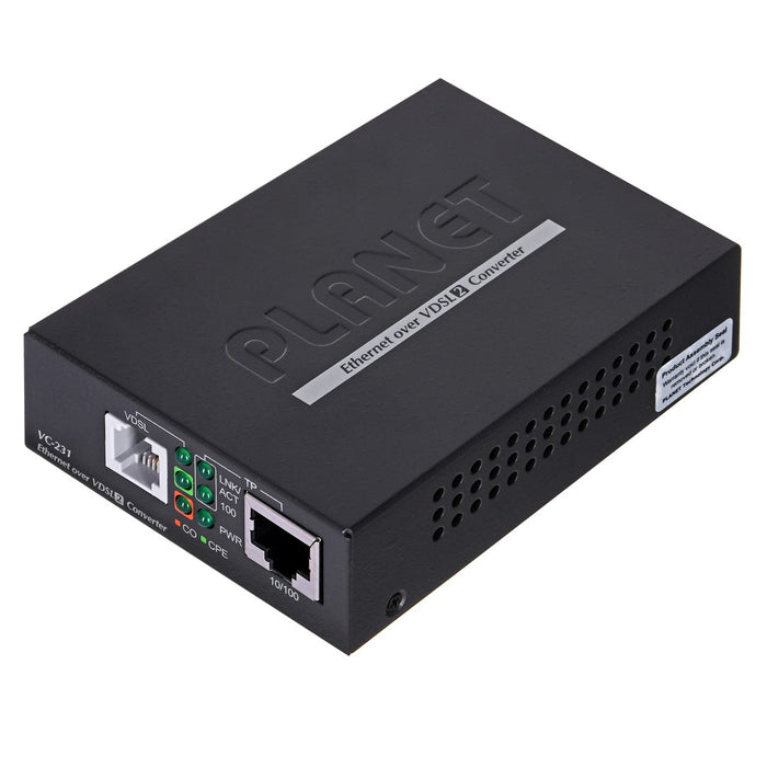 PLANET VC-231 мрежов медиен конвертор 100 Mbit/s черен