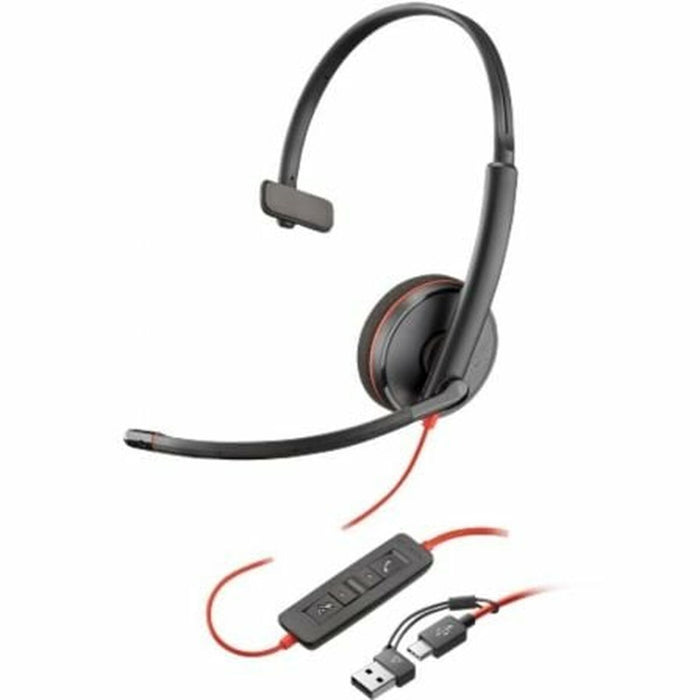 Слушалки с микрофон Poly 8X214A6 Черен