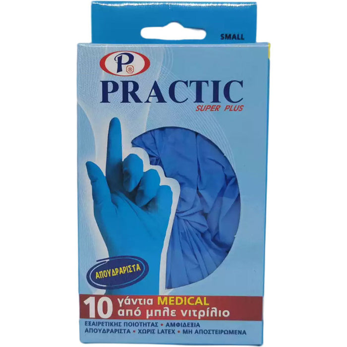 НИТРИЛНИ РЪКАВИЦИ 10 БРОЯ РАЗМЕР S PRACTIC