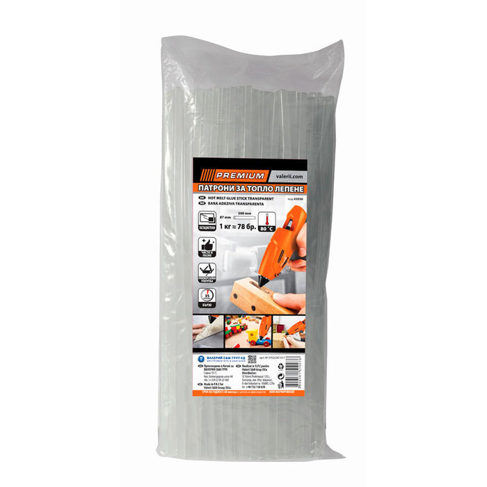 ПАТРОНИ ЗА ТОПЛО ЛЕПЕНЕ 78 БР ПРОЗРАЧНИ Ф 7 Х 300 MM PREMIUM