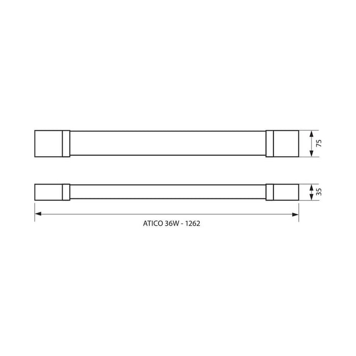 LED ТЯЛО ВЛАГОЗАЩИТЕНО 120CM 36W, 4000K, IP65 VIVALUX ATICO