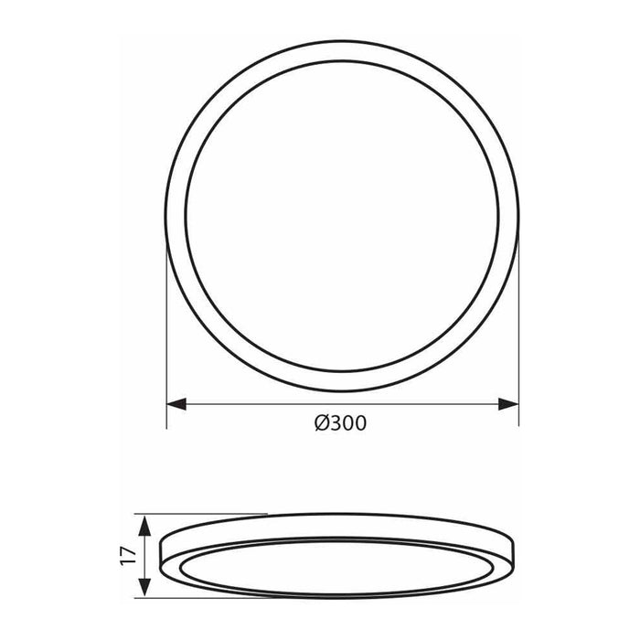 LED ПЛАФОН 24W 3000-6000K 30CM VIVALUX NEBULA