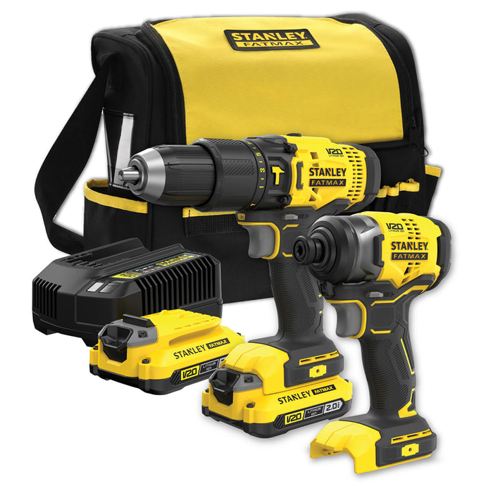 Stanley комплект V20 SFMCK465D2S (SFMCD711+SFMCF800) 2x2,0Ah