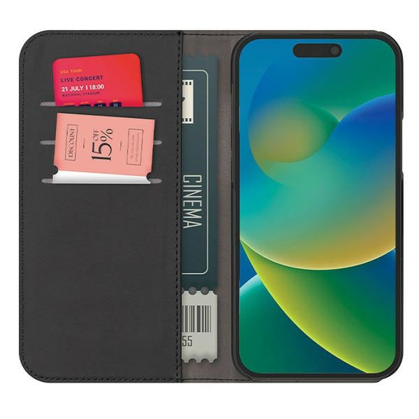 Калъф тип портфейл Puro Wallet Detachable 2в1 за iPhone 15 Plus / 14 Plus 6.7", черен