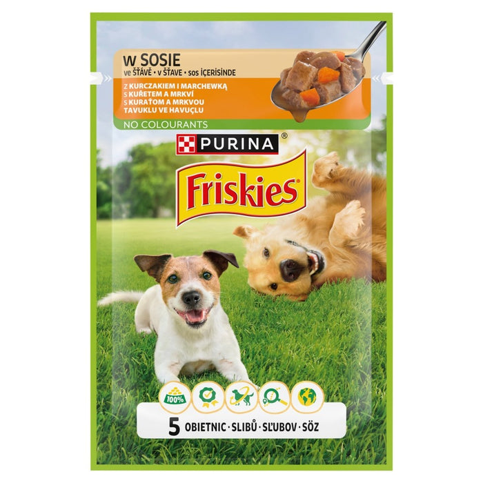 PURINA Friskies Пиле с морков в сос - мокра храна за кучета - 85гр