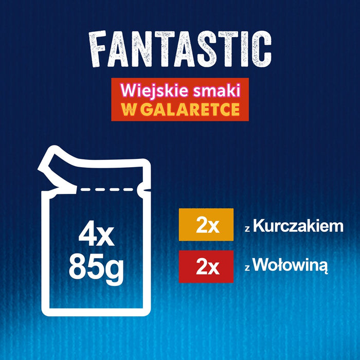 Felix Fantastic в желе Телешко с Пиле 340 гр. (4 х 85 гр.)