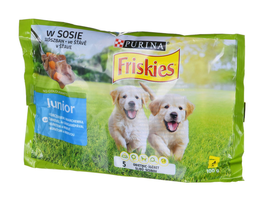 PURINA Friskies Junior with chicken and carrot - wet dog food - 4x100g