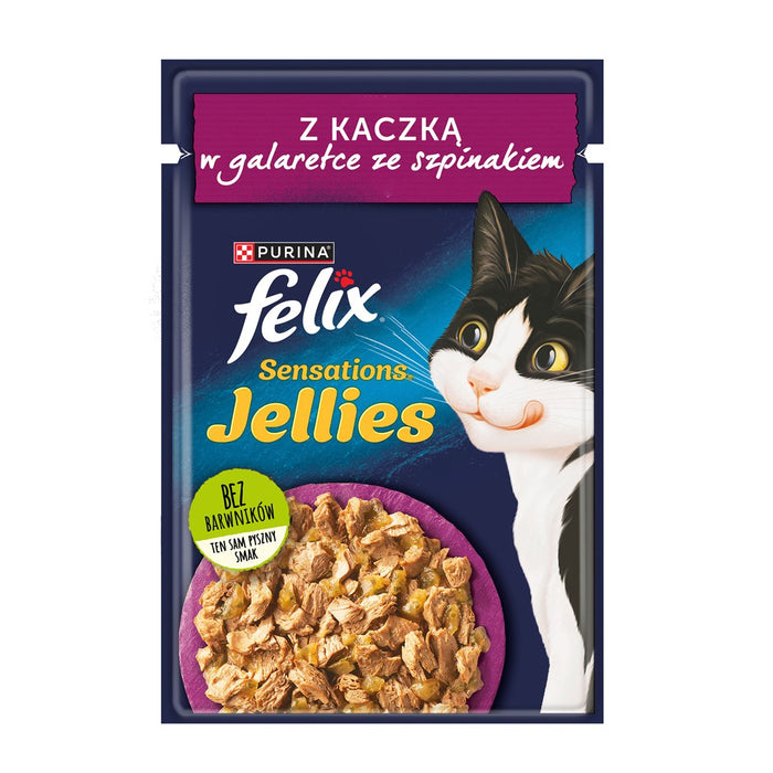 FELIX Sensations Патица и спанак - мокра храна за котки - 85гр