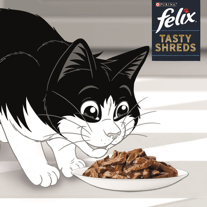 FELIX Tasty Shreds с патешко и пуешко - 4х 80гр