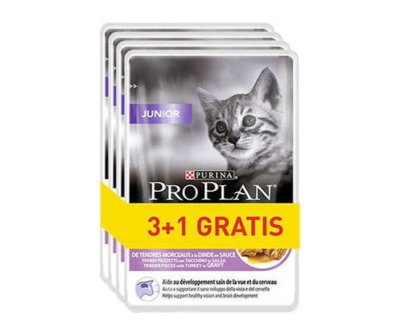 PURINA Pro Plan Junior Turkey - мокра храна за котки - 85g 3+1