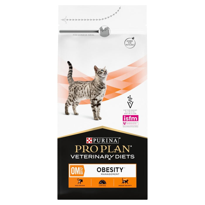 PURINA Pro Plan Veterinary Diets Feline OM St/Ox Obesity Management - суха храна за котки - 1,5 кг